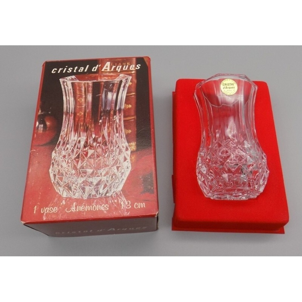 Anemones Lead Crystal Vase 13cm Cristal d'Arques 24% Unused In Box